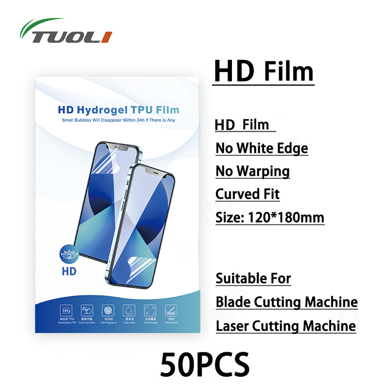 Screen Protector Cutter - Tuoli mesin plotter ป้องกันหน้าจอโทรศัพท์ HD 50ชิ้น,